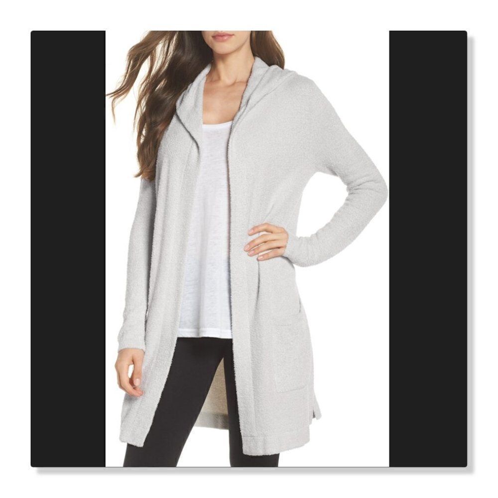 ✨ BAREFOOT DREAMS ✨ CozyChic Lite Long Hooded Cardigan - [Large/XL in Si…